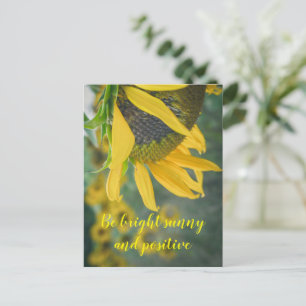 Carte Postale Joyeux tournesol rustique