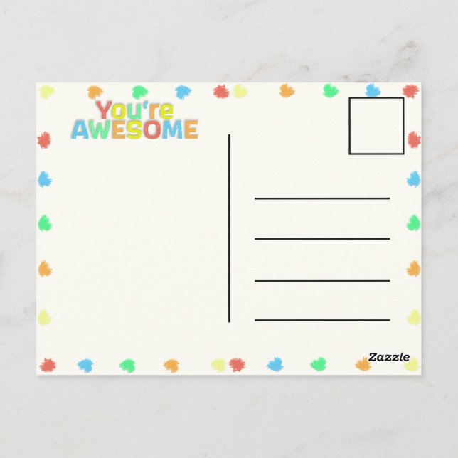 Carte Postale Joyeux Toutes Occasions (Dos)