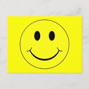Carte Postale Joyeux visage jaune