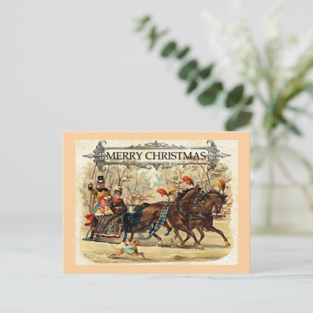 Carte Postale Joyeux voeux Noël (Debout devant)
