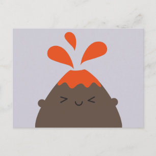 Carte Postale Joyeux volcan Kawaii