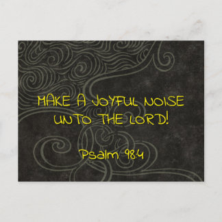 Carte Postale  Joyful Noise 3 Psalm 98:4 Christian Scripture