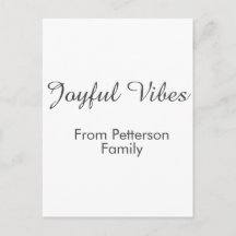 Joyful Vibes red Christmas add family name date 