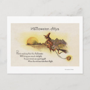 Carte Postale JoysWitch d'Halloween en chambre