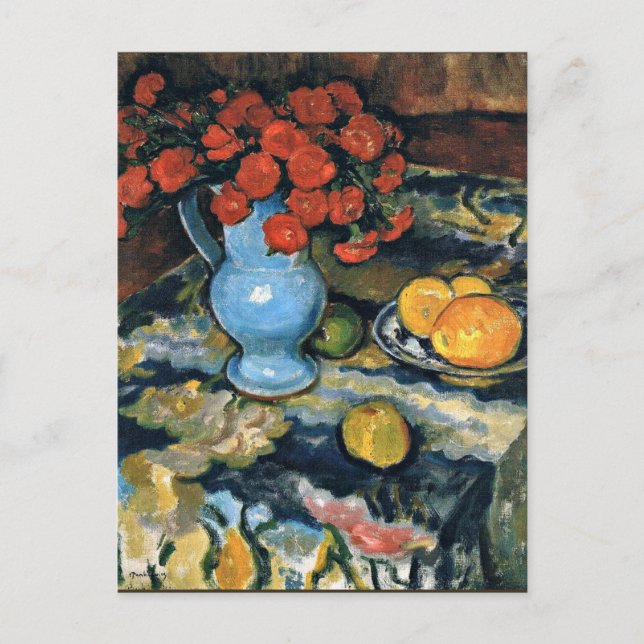 Carte Postale Jozef Pankiewicz, Still Life with Blue Vase, (Devant)