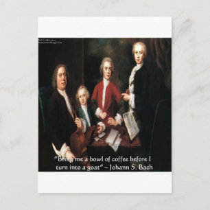 Carte Postale JS Bach Graphic & Funny Coffee Quota Toxiques & Ca