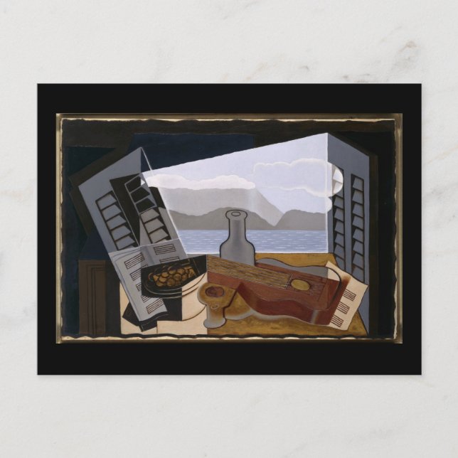 Carte Postale Juan Gris La Fenêtre Ouverte (Devant)