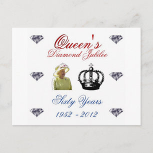 Carte Postale Jubilé de diamants du Queens 1952-2012 60 ans