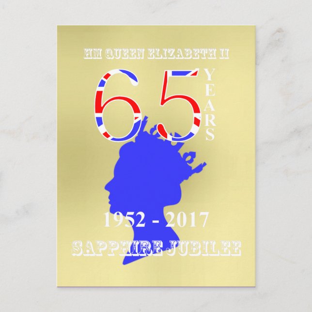 Carte Postale Jubilé de saphir de la reine britannique Elizabeth (Devant)