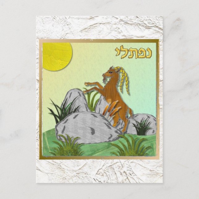 Carte Postale Judaica 12 Tribes of Israel Naphtali (Devant)