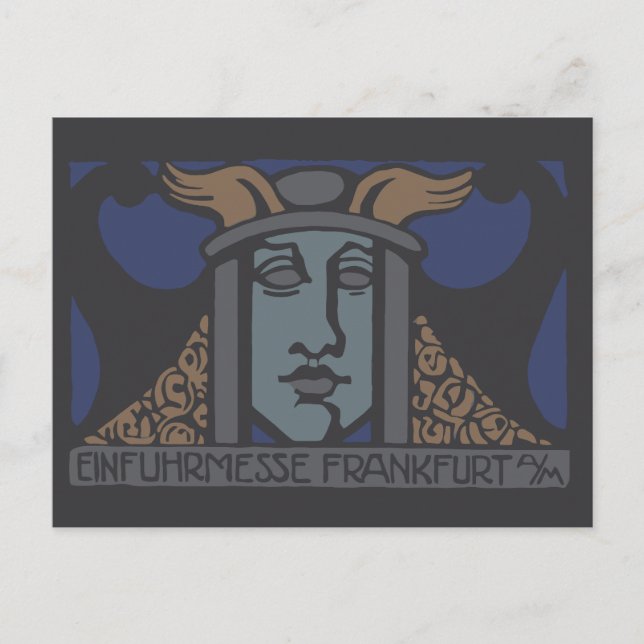 Carte Postale Jugendstil Einfuhrmesse 1919 Francfort-sur-le-Main (Devant)