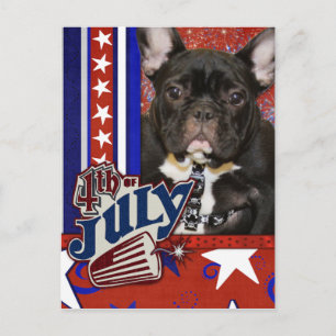 Carte Postale Juillet 4 Firecracker - French Bulldog