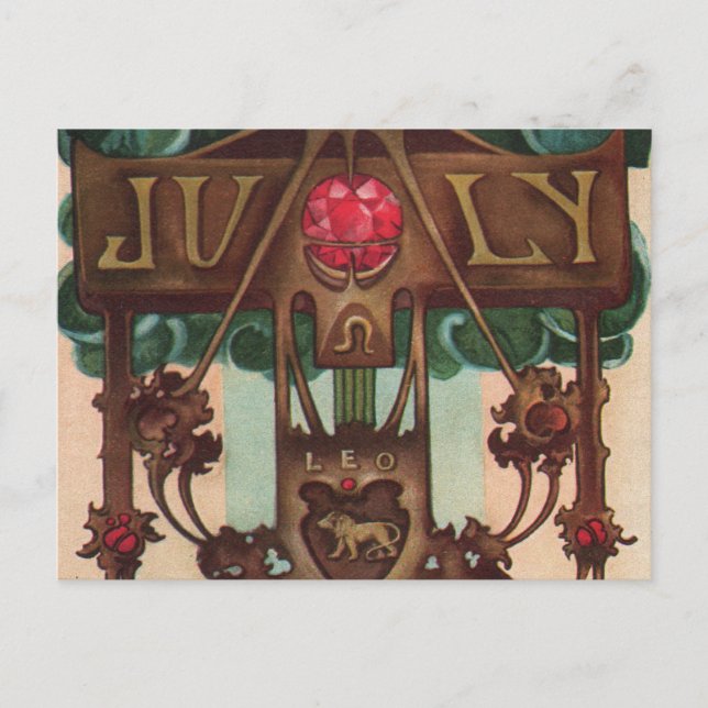 Carte Postale Juillet - Leo (Devant)