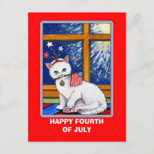 Carte Postale Juillet Quatrième Chat
