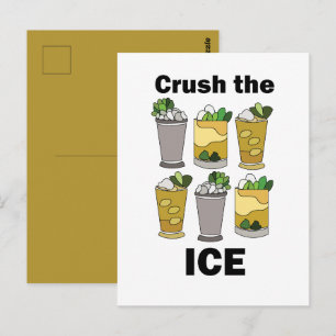 Carte Postale Julep à la Menthe Cocktail Écrase La Glace Drôle