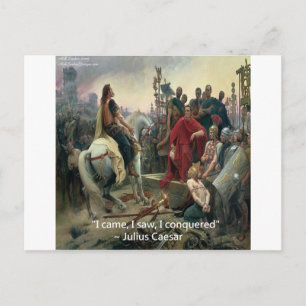 Carte Postale Jules César Je Suis Venu J'Ai Vu J'Ai Conquis