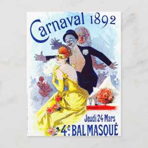 Carte postale Jules Cheret Carnaval