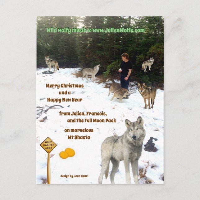 Carte Postale Julien, Francois, et le pack Pleine lune (Devant)