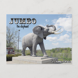 Carte Postale Jumbo l'éléphant - St. Thomas, Ontario, Canada
