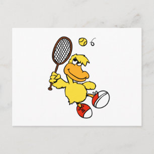 Carte Postale Jump Duck tennis Choisir la couleur arrière - pl