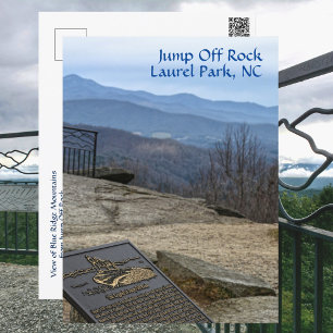 Carte Postale Jump Off Rock Laurel Park NC Montagnes Blue Ridge