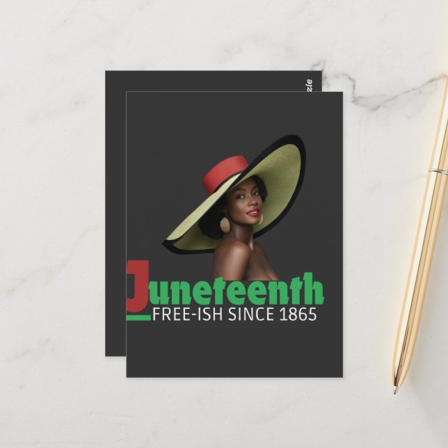 Carte Postale Juneteenth June 19, 1865 - Historical Commemoratio (Devant/Arrière en situation)