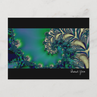 Carte Postale Jungle II ・ Fractal art ・ Blue & Teal