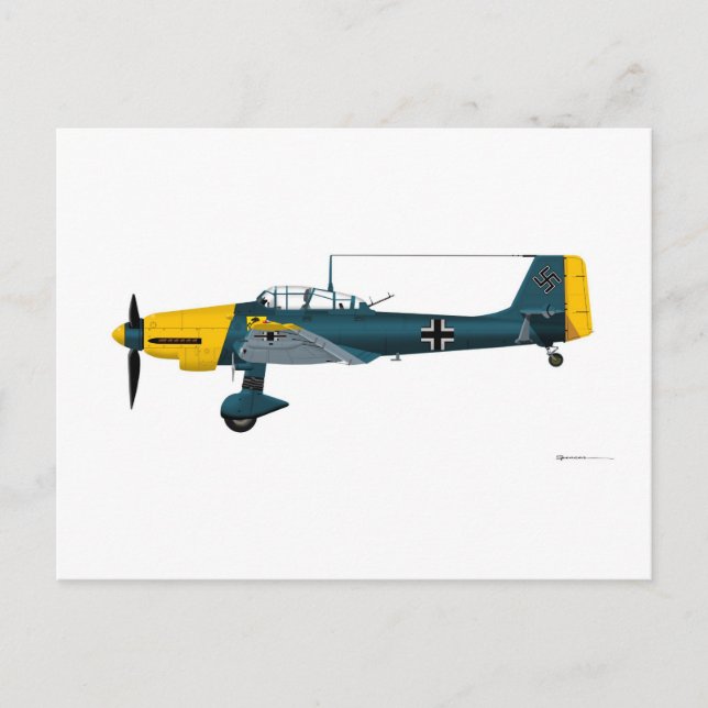 Carte Postale Junkers JU-87 Stuka (Devant)