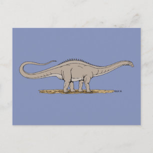 Carte Postale Jurassique Dinosaure Apatosaurus