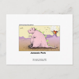 Carte Postale Jurrasic Pork Hilarious Cartoon