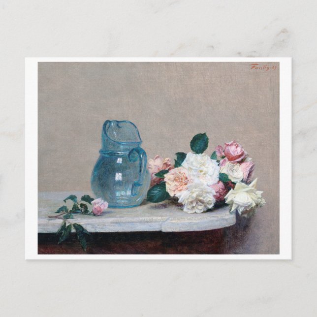 Carte Postale Jus de rose et de verre, Henri Fantin-Latour (Devant)