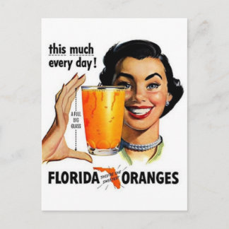 Carte Postale Jus d'orange de Floride