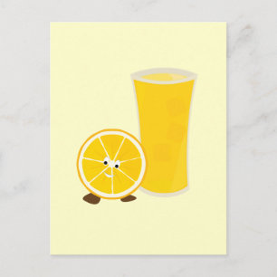 Carte Postale Jus d'orange vitrage et orange