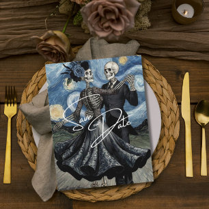 Carte Postale Jusqu'à la mort Squelette Van Gogh Gothique Enregi