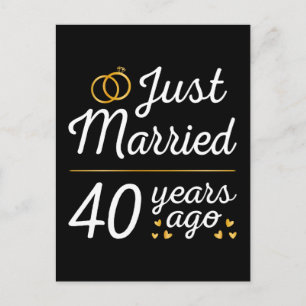 Carte Postale Just Married 40 Years Ago II