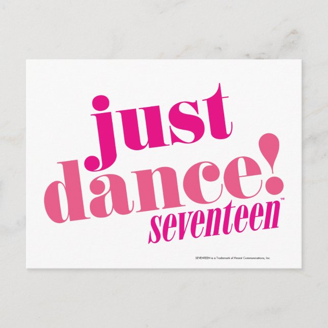 Carte Postale Juste danse - rose (Devant)