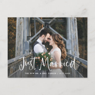 Carte Postale Juste marié   Rustic Photo Mariage Faire-part
