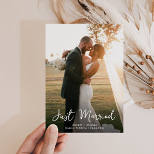 Carte Postale juste marié simple mariage faire-part