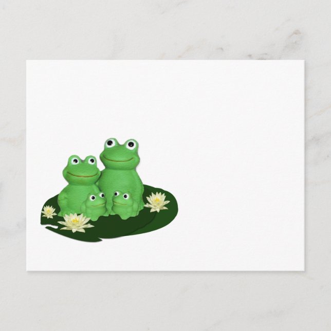 Carte Postale Juste pour les enfants FROG FAMILY ... (Devant)