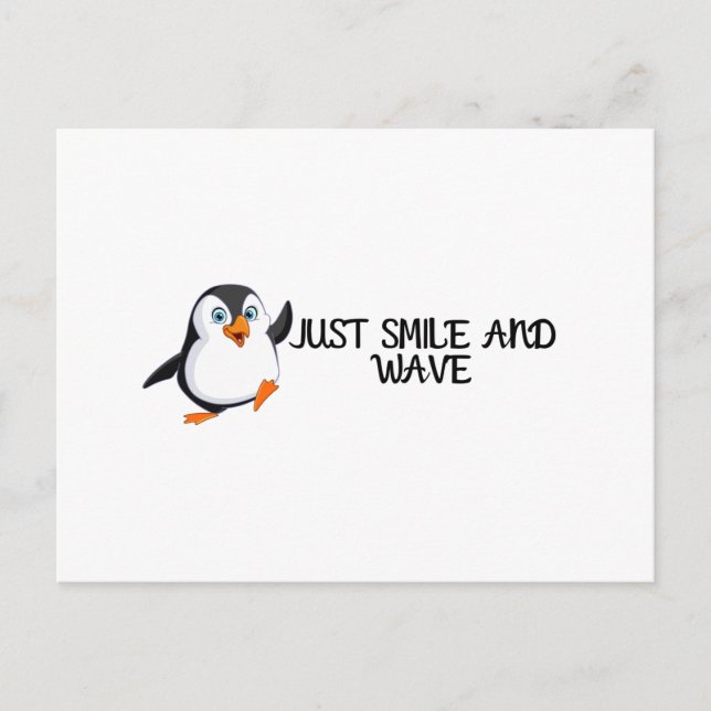 Carte Postale juste sourire et saluer (Devant)