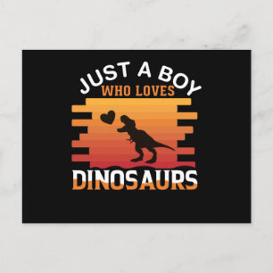 Carte Postale Juste un garçon qui aime Dinosaur Design de dino