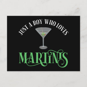Carte Postale Juste Un Garçon Qui Aime Les Martinis