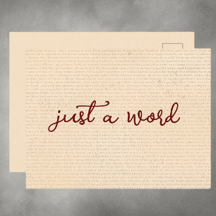 Carte Postale Juste un mot