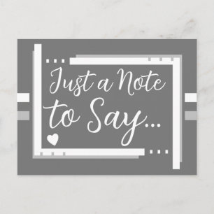 Carte Postale Juste un mot pour dire gris blanc