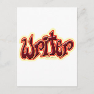 Carte Postale Juste un rouge écrivain
