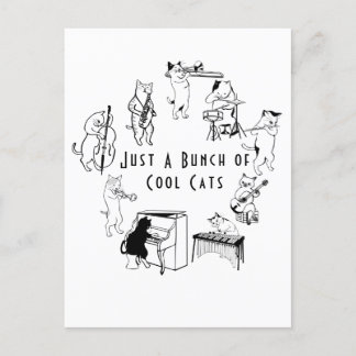 Carte Postale Juste un tas de chats Cool