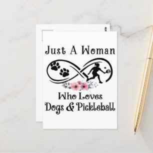 Carte Postale juste une femme qui aime les chiens et le Pickleba