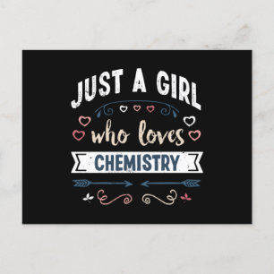 Carte Postale Juste une fille qui aime la chimie Drôle cadeaux