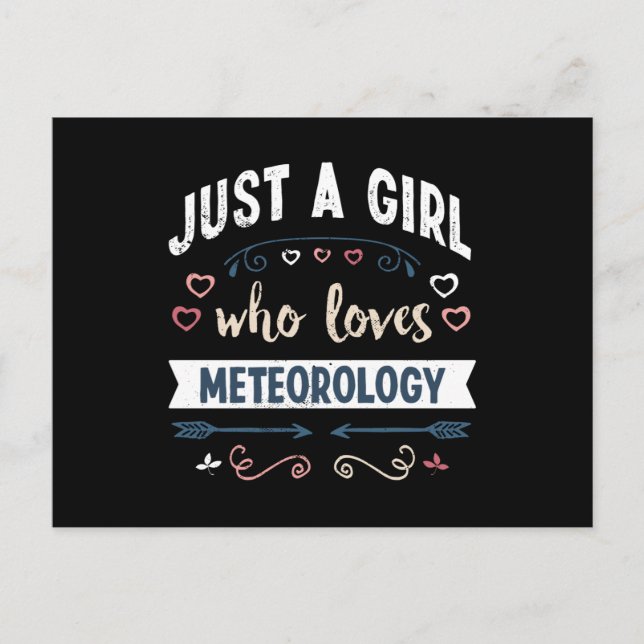 Carte Postale Juste une fille qui aime la météorologie Cadeaux d (Devant)