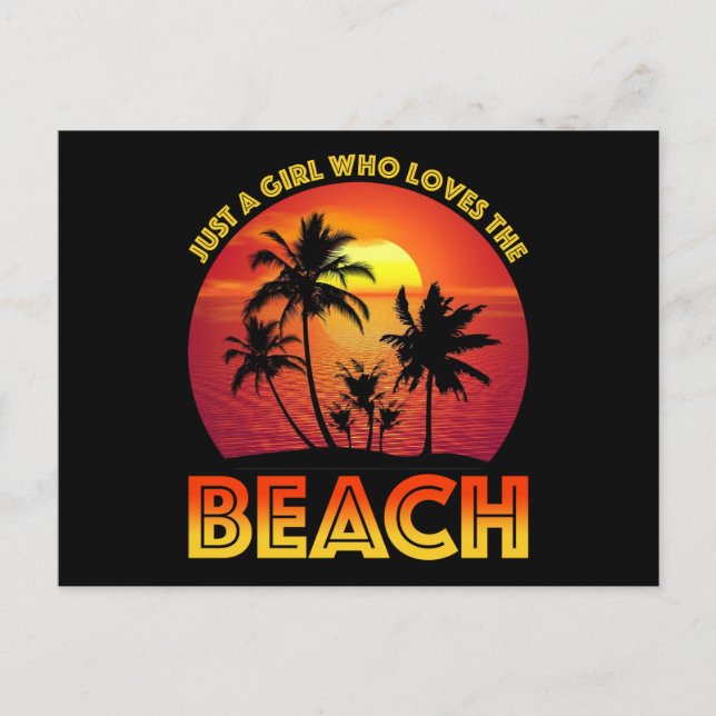Carte Postale Juste Une Fille Qui Aime La Plage (Devant)